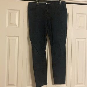 Cabi black and dark blue with pattern. Leaves and designs.